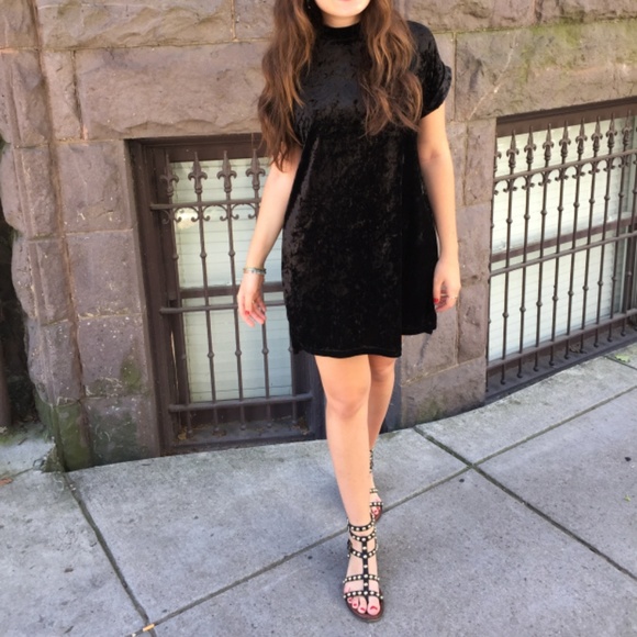 Dresses & Skirts - Crushed Velvet Tshirt Dress